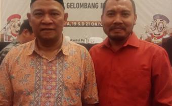 Indra, SH.,MH (Baju Merah) Kordiv Hukum dan Penyelesaian Sengketa Bawaslu Kabupaten Indragiri Hilir